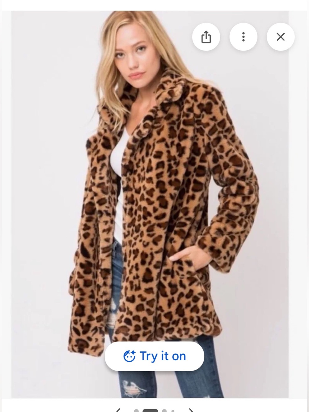 Pink Lily Leopard Print Teddy Coat in Brown and Black